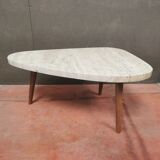 Travertine coffee table