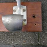 School wall coat rack 6 double hooks wood and aluminum