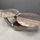 Vintage two tier marble coffee table, 1970s