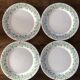Lot de 4 assiettes plates fleurs violettes Martha Stewart everyday