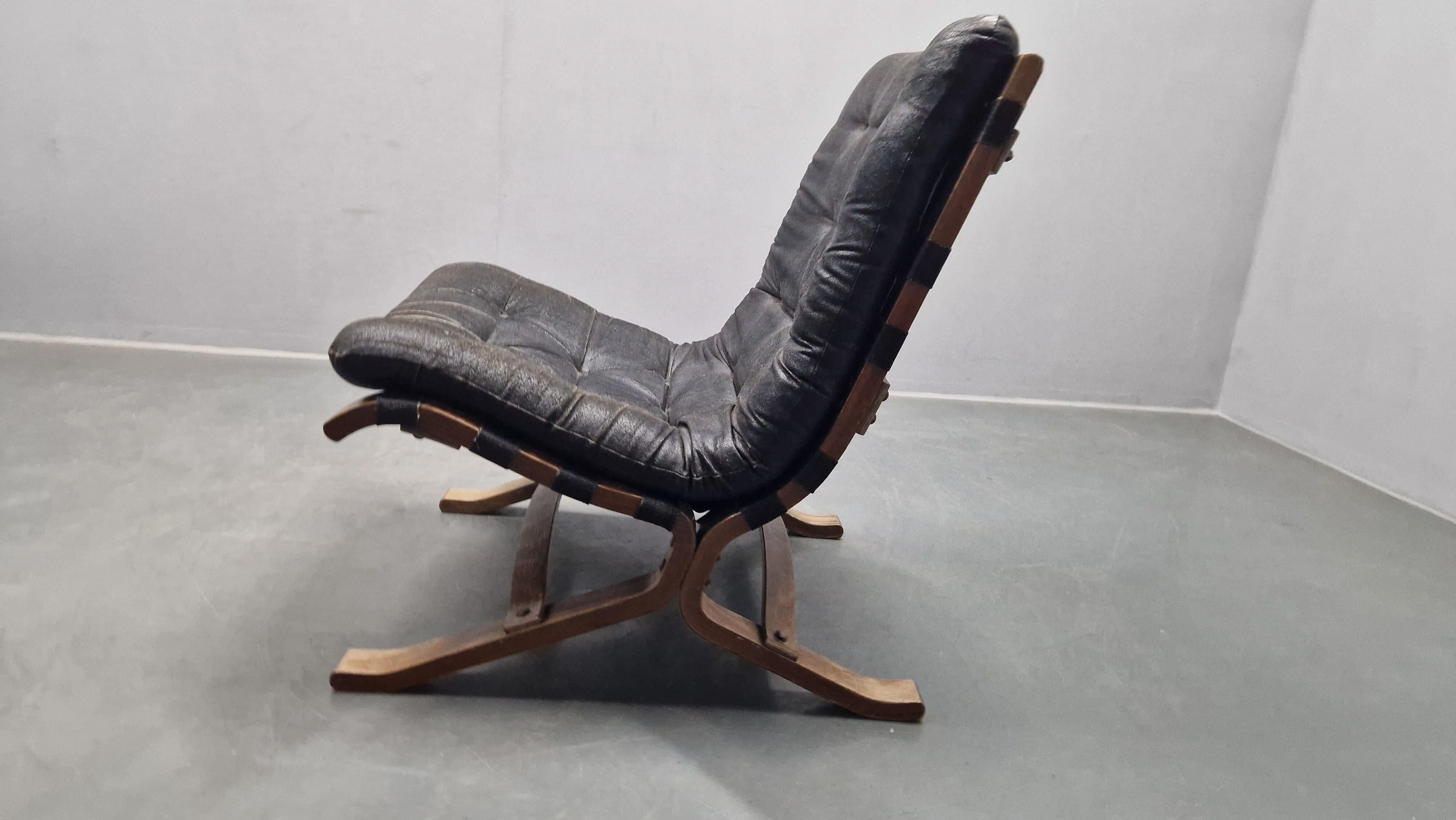 Very rare mid-century lounge chair Siesta, Westnofa, Norway, 1960s