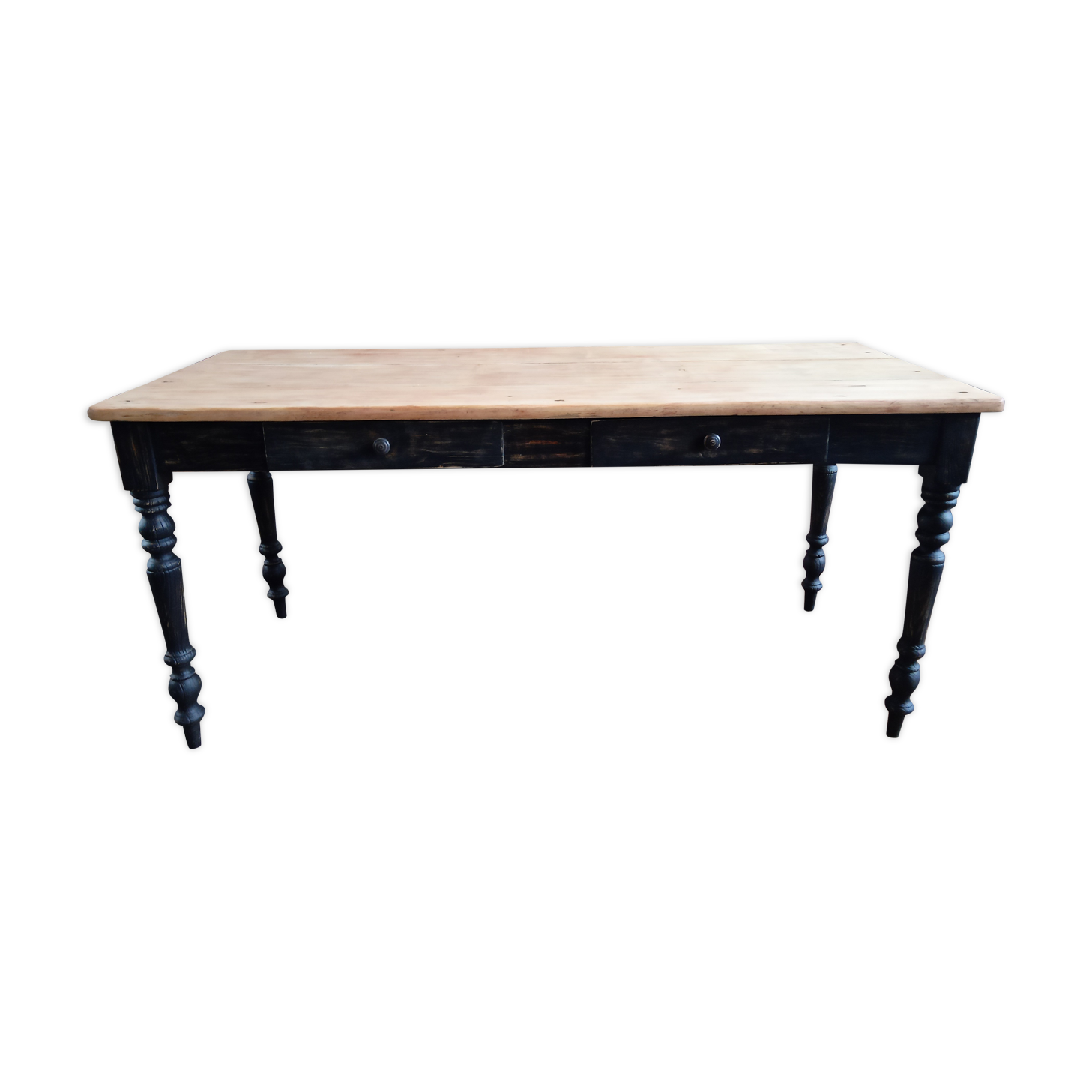 Old table feet turned