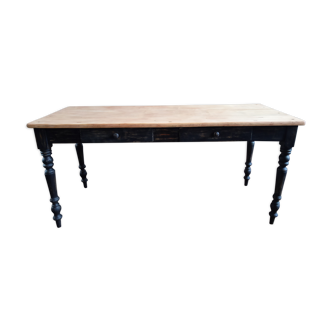Old table feet turned