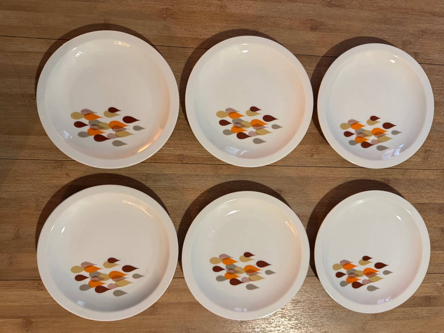Set of 6 dessert or bread plates - 17 cm - vintage Bareuther