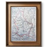 Printed in 1928, map of Luxembourg