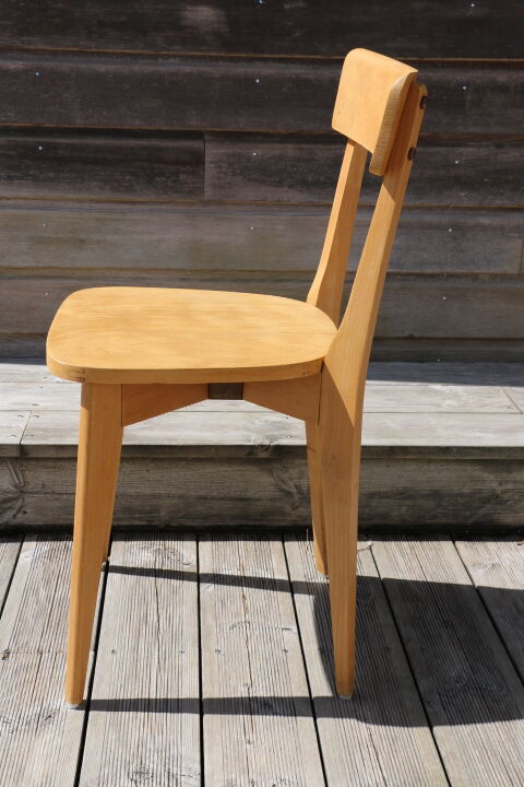 2 chairs 1950 light beech