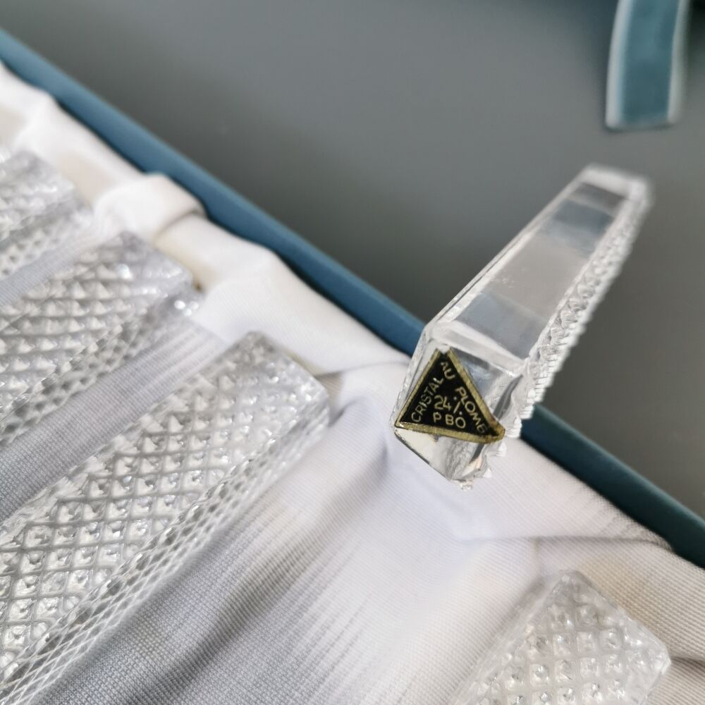 Set of 12 Crystal Knife Holders