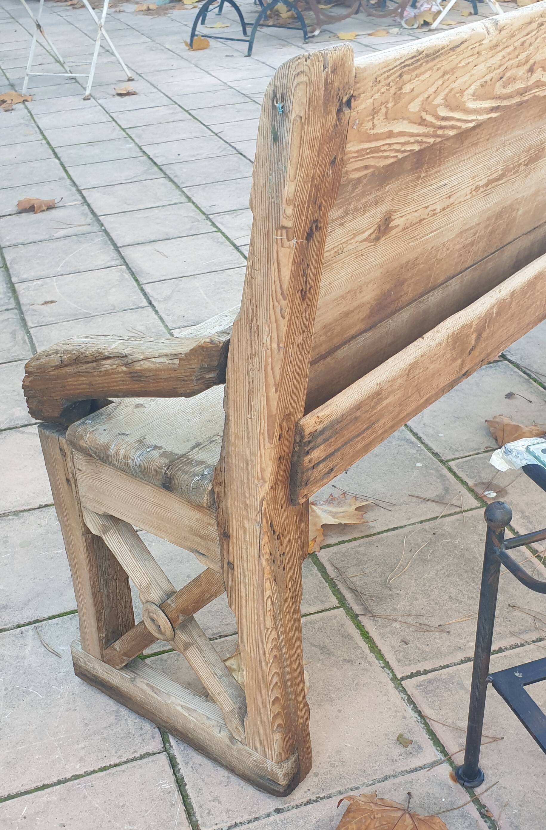 3 meter long solid wood bench
