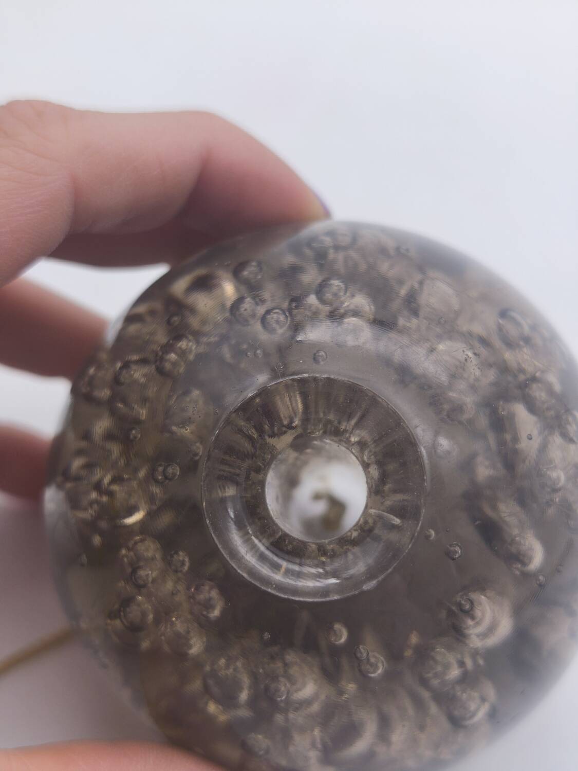 Bubble plexiglass cup-and-ball – Vintage 1970s design