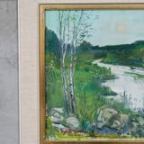 Oil on canvas by Gunnar Herman Berglund 1970