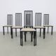 6x Postmodern Dining Chair, 1980s NEW upholstery