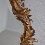 Miroir en stuc doré rocaille époque XIXème 110cm