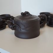 Chinese Terracotta Tea Set Yixing Bamboo Decor