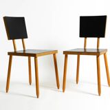 Two rare demountable plywood chairs by Axel Kufus model Stöcke for Atoll