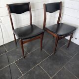 Pair of vintage rosewood chairs