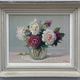 Oil on panel by jeanne prin still life with flowers mid xxe