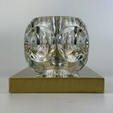 60s 70s peill & putzler cube wall lamp wall sconce ice glass space design