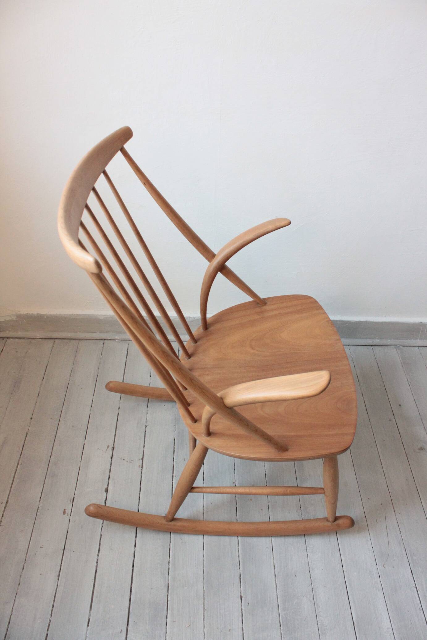 Scandinavian Rocking Chair by Illum Wikkelsø for Niels Eilersen, 1958