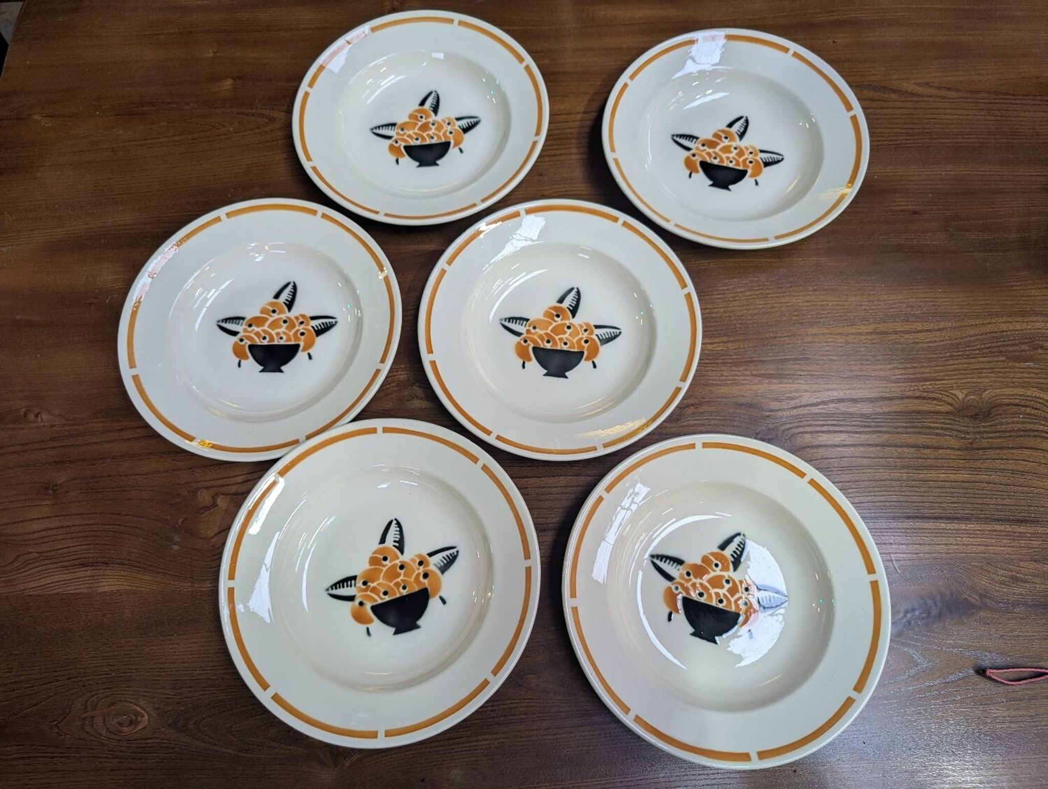 Badonviller "jade" soup plates
