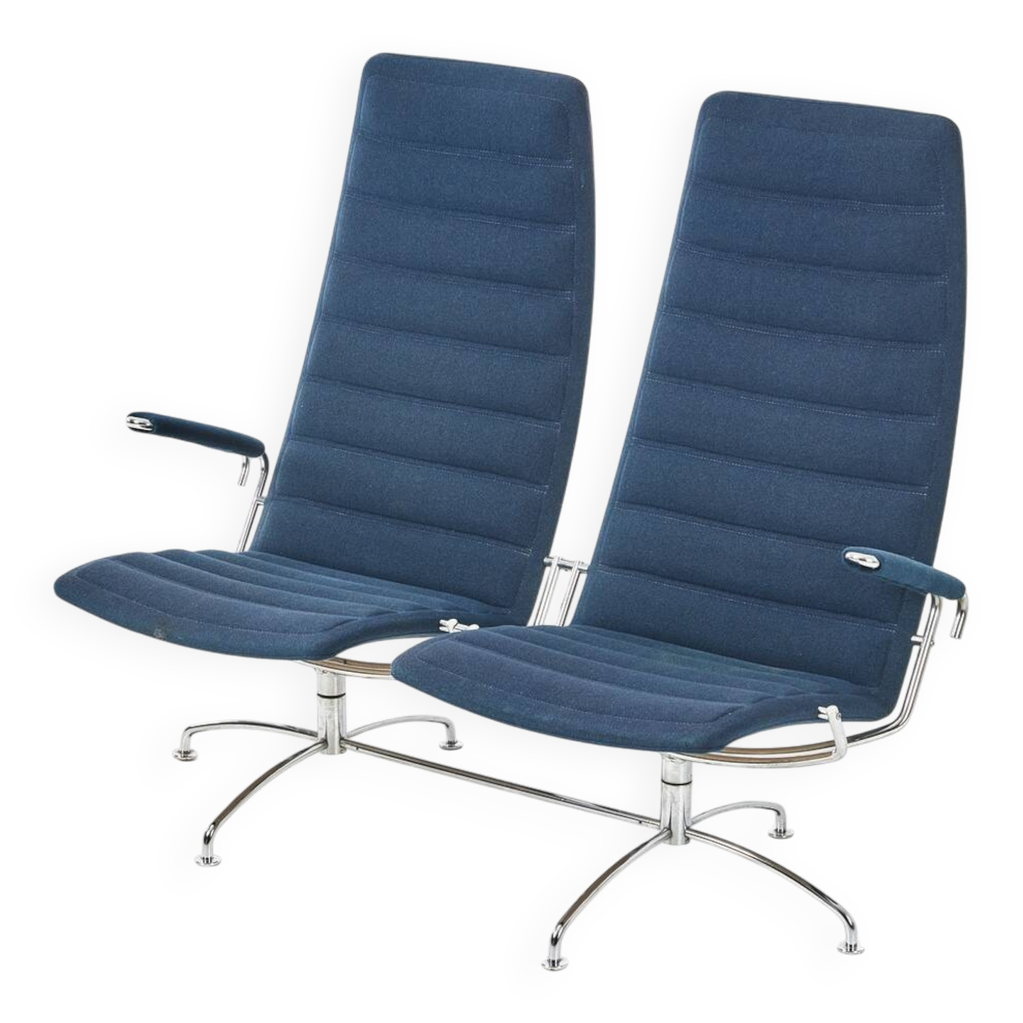 Jens Armundsen for Fritz Hansen — “SAS Chair” Sofa — Chromed Metal Frame —