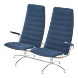 Jens Armundsen for Fritz Hansen — “SAS Chair” Sofa — Chromed Metal Frame —