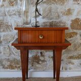Bedside table or sofa end table in wood veneer, Scandinavian style, 1960s-1970s