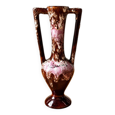 Vase Vallauris vintage en céramique émaillée