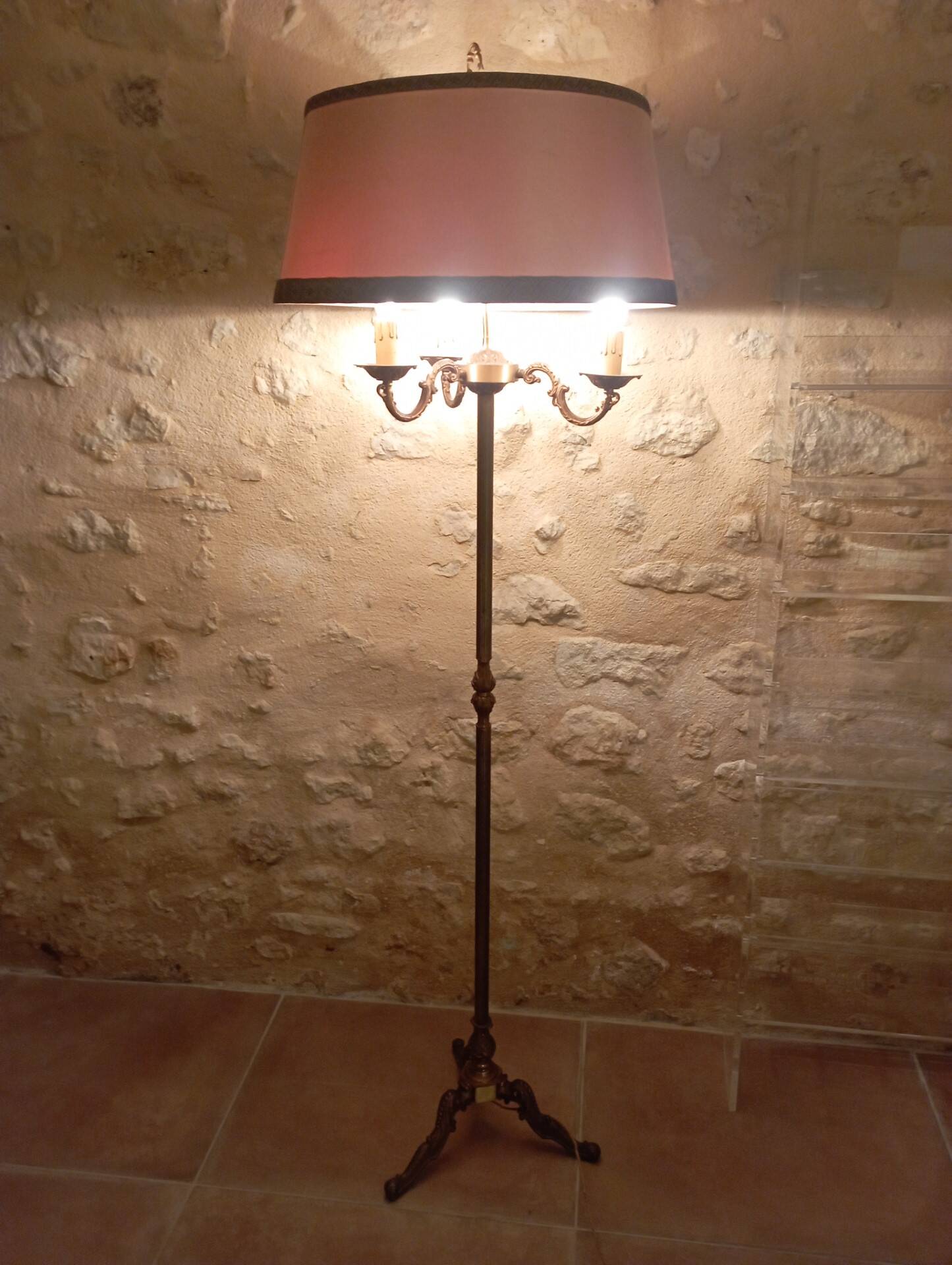 Vintage brass floor lamp