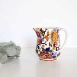 Jug, Broc, ceramic Gien peony pattern, vintage