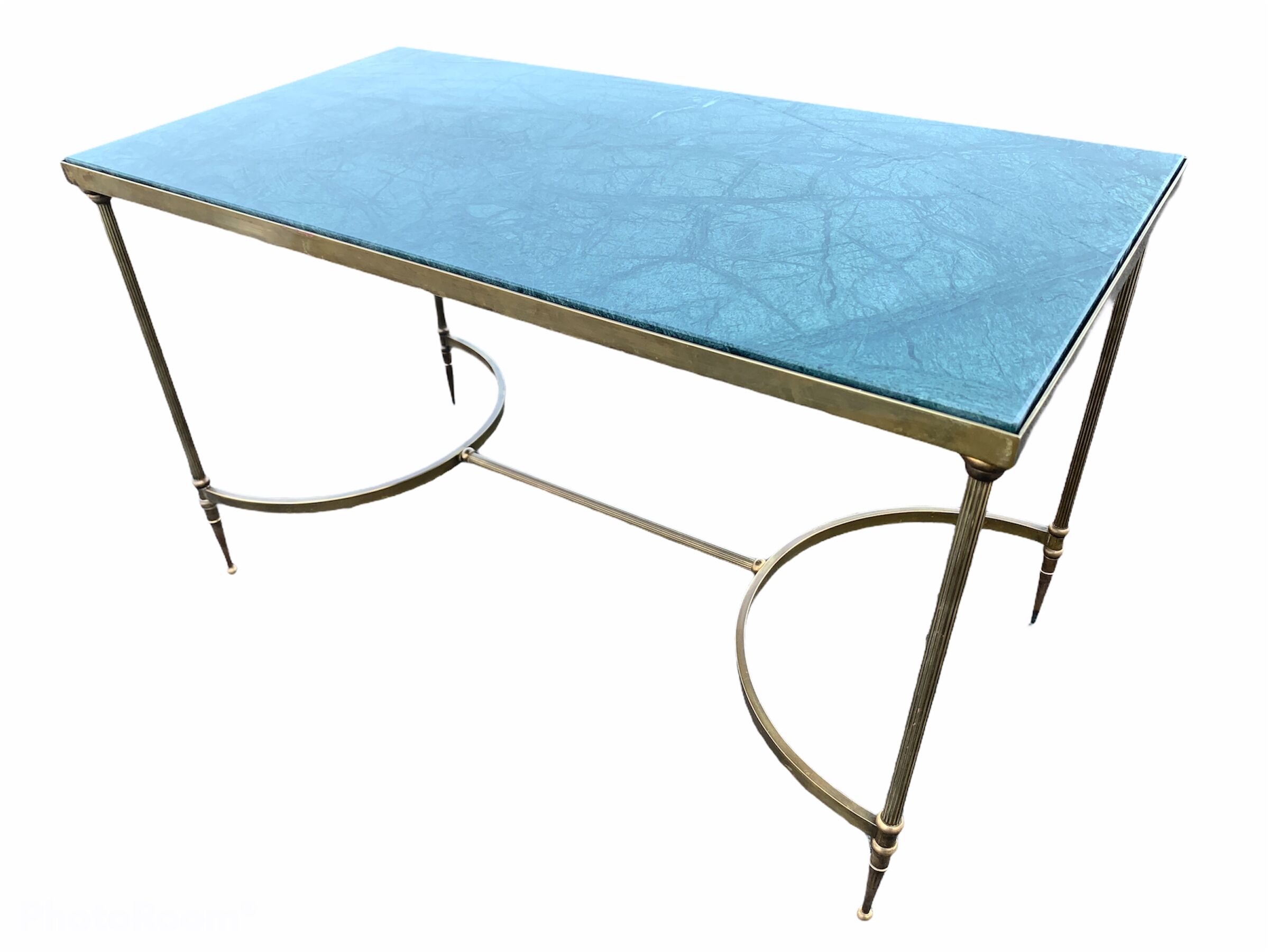 Coffee table brass and marble design 1960'