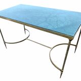 Coffee table brass and marble design 1960'