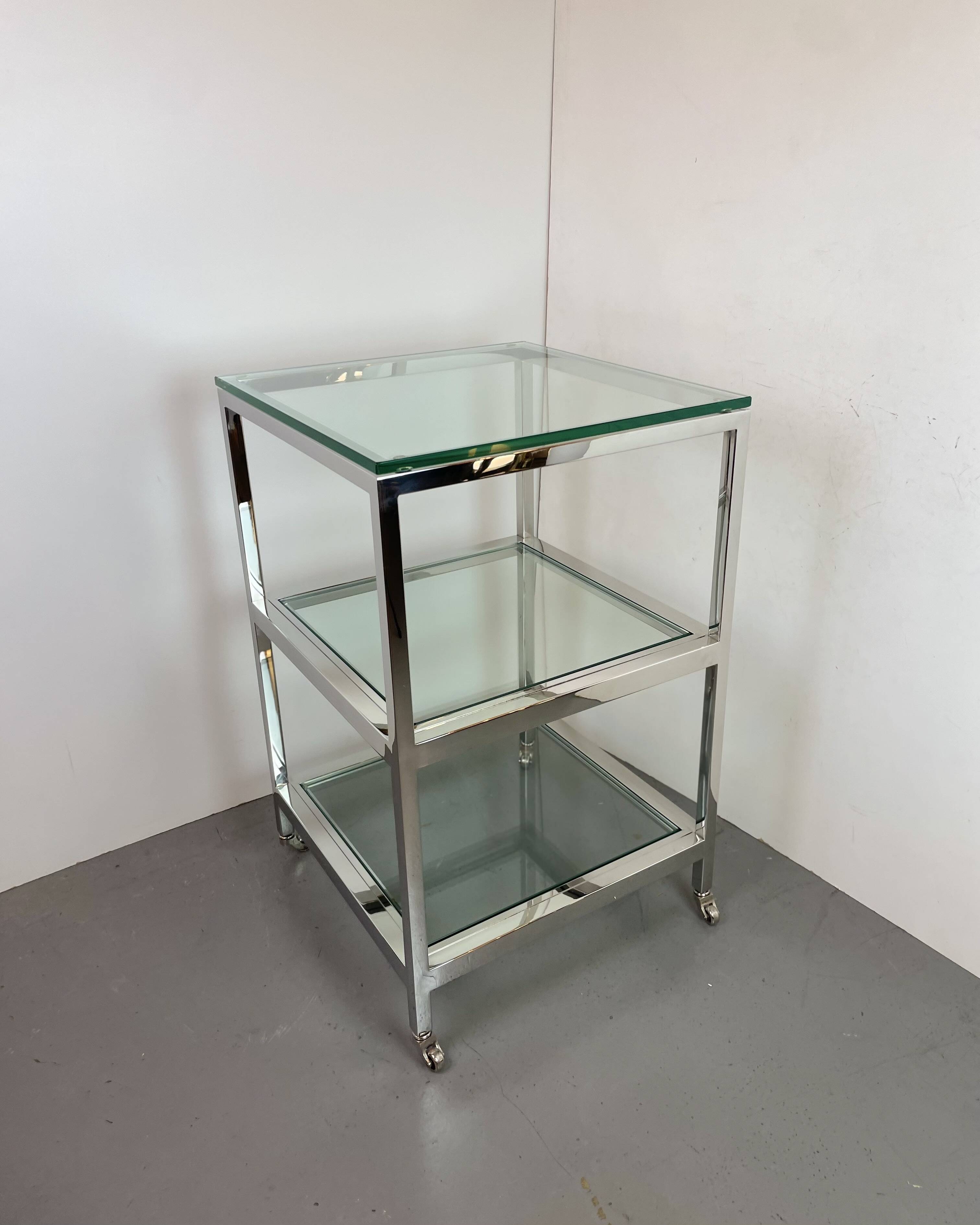 Side Table by Belgo Chrom Belgium, 1980s