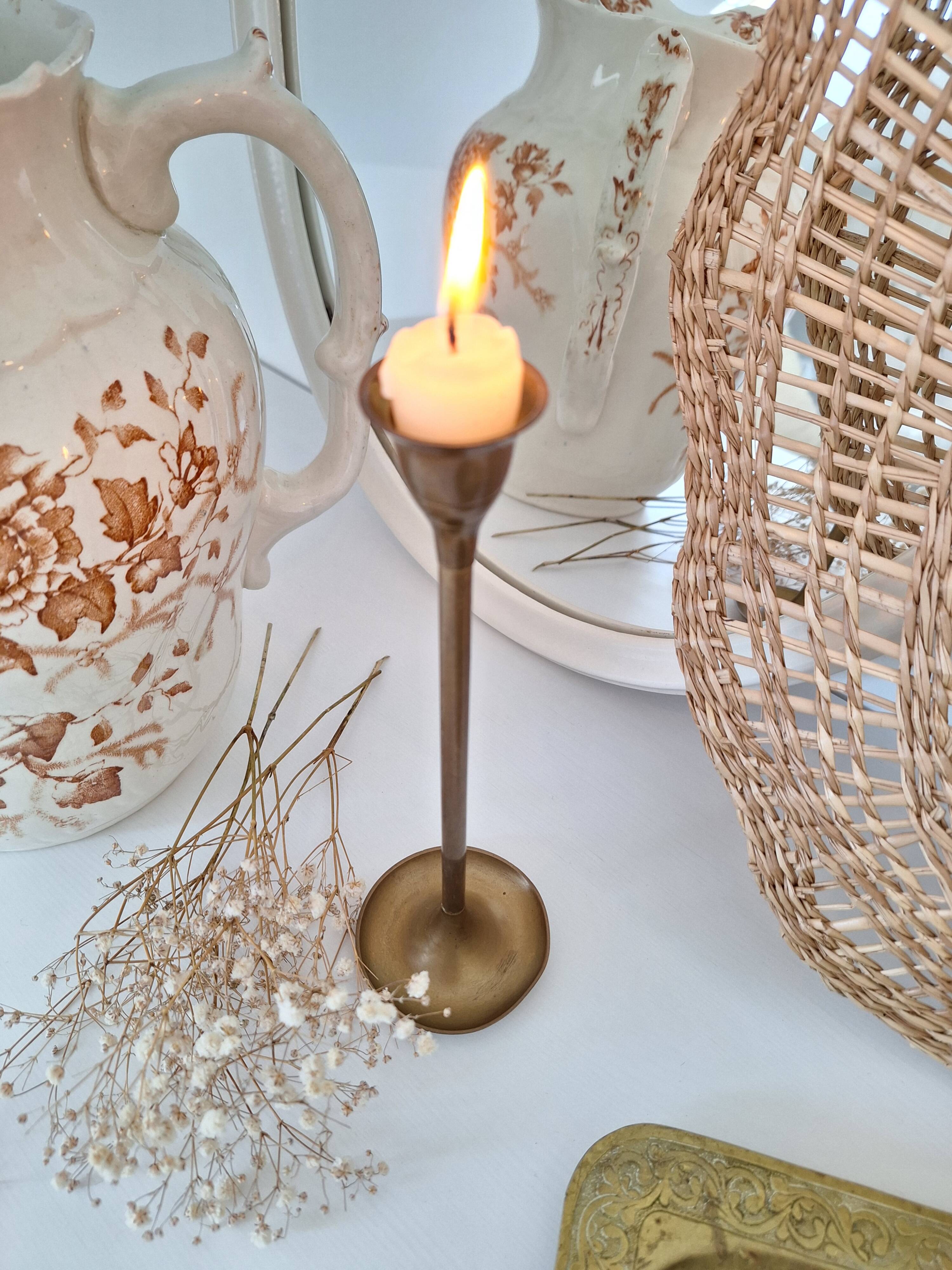 Vintage brass candle holder