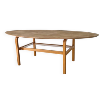 Table basse ovale en hêtre, Ikea 1980