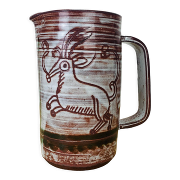 Ceramic pitcher Michel Barbier workshop Le Mûrier Vallauris