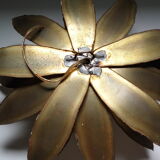 Vintage lotus flower wall lamp