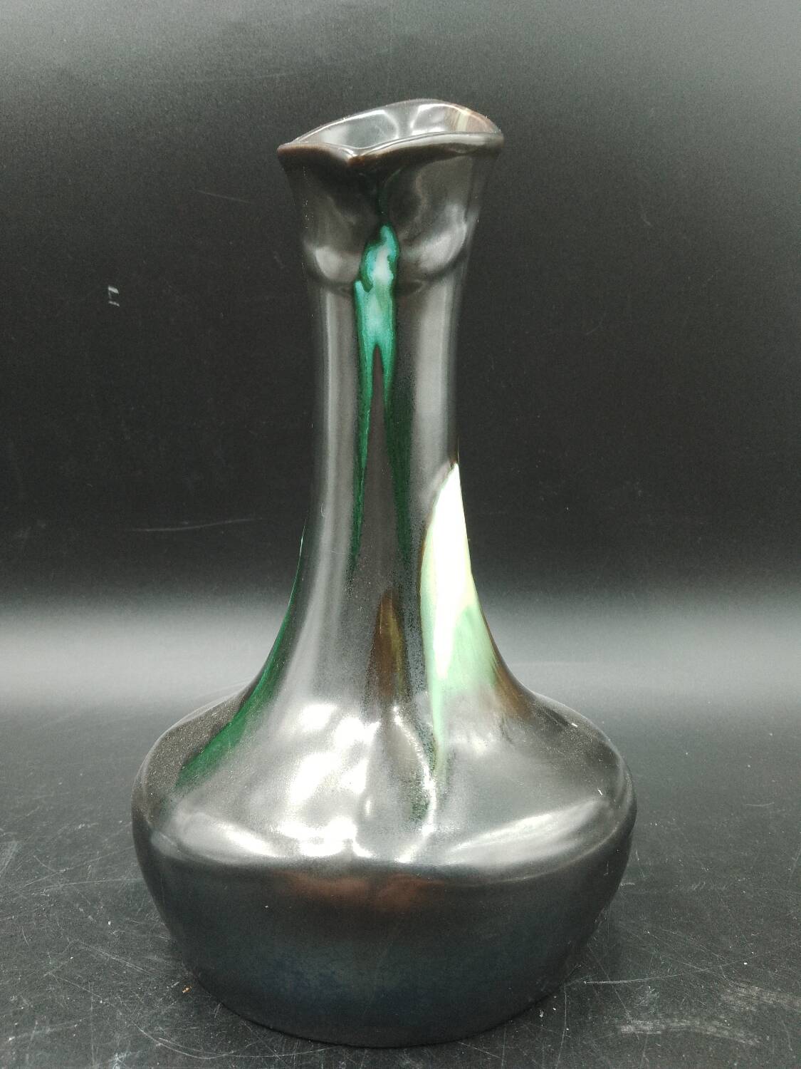 Vase, ceramic soliflore Thulin Belgium, 1920