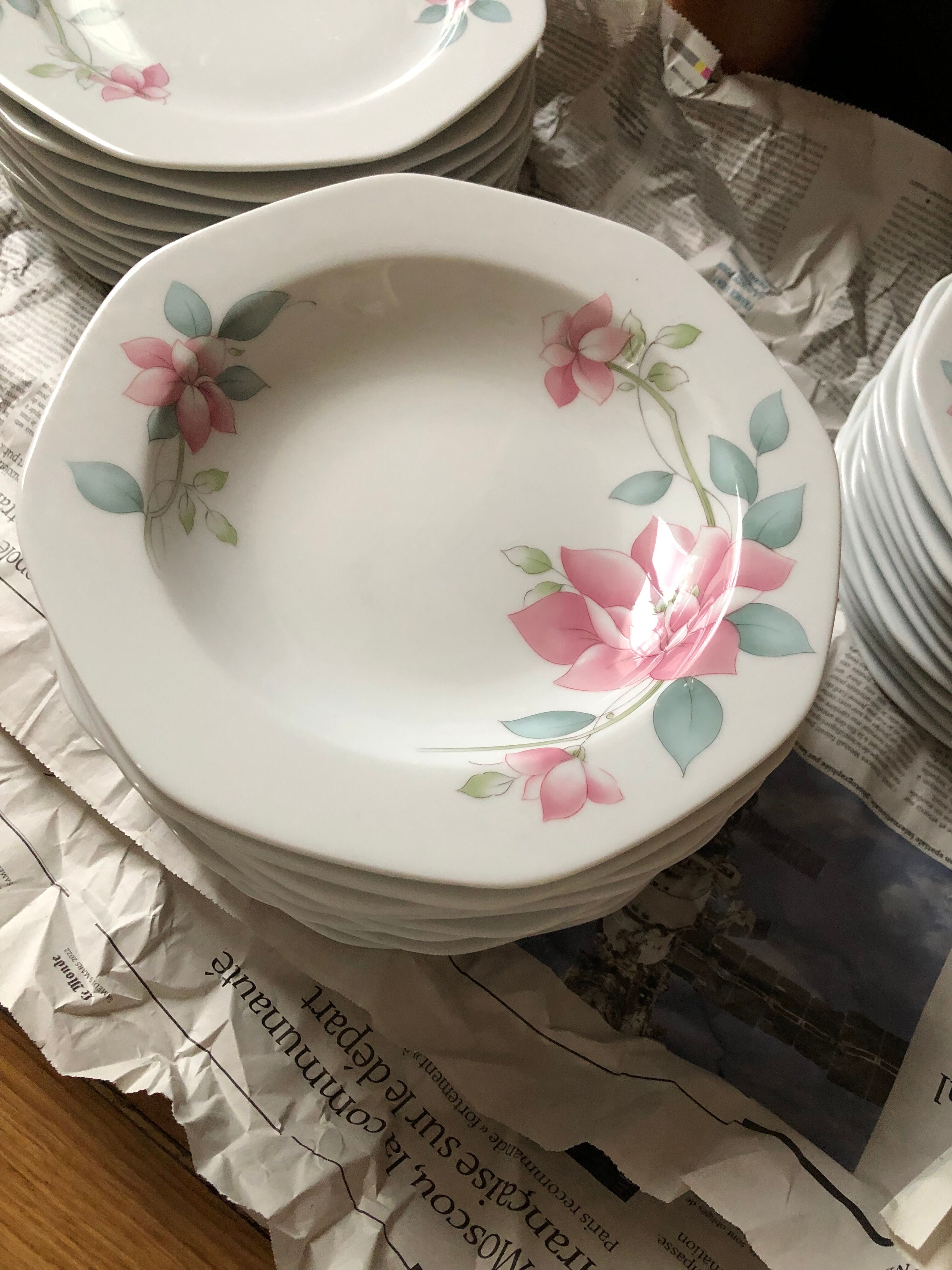 Porcelain plate service