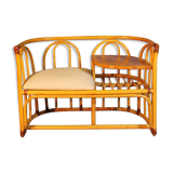 1-seat rattan bench 1980s