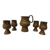 Service - ceramic - H. Bessone - Vallauris - France - 20th century
