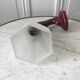 Art Deco glass wall lamp with burgundy porcelain support 30s