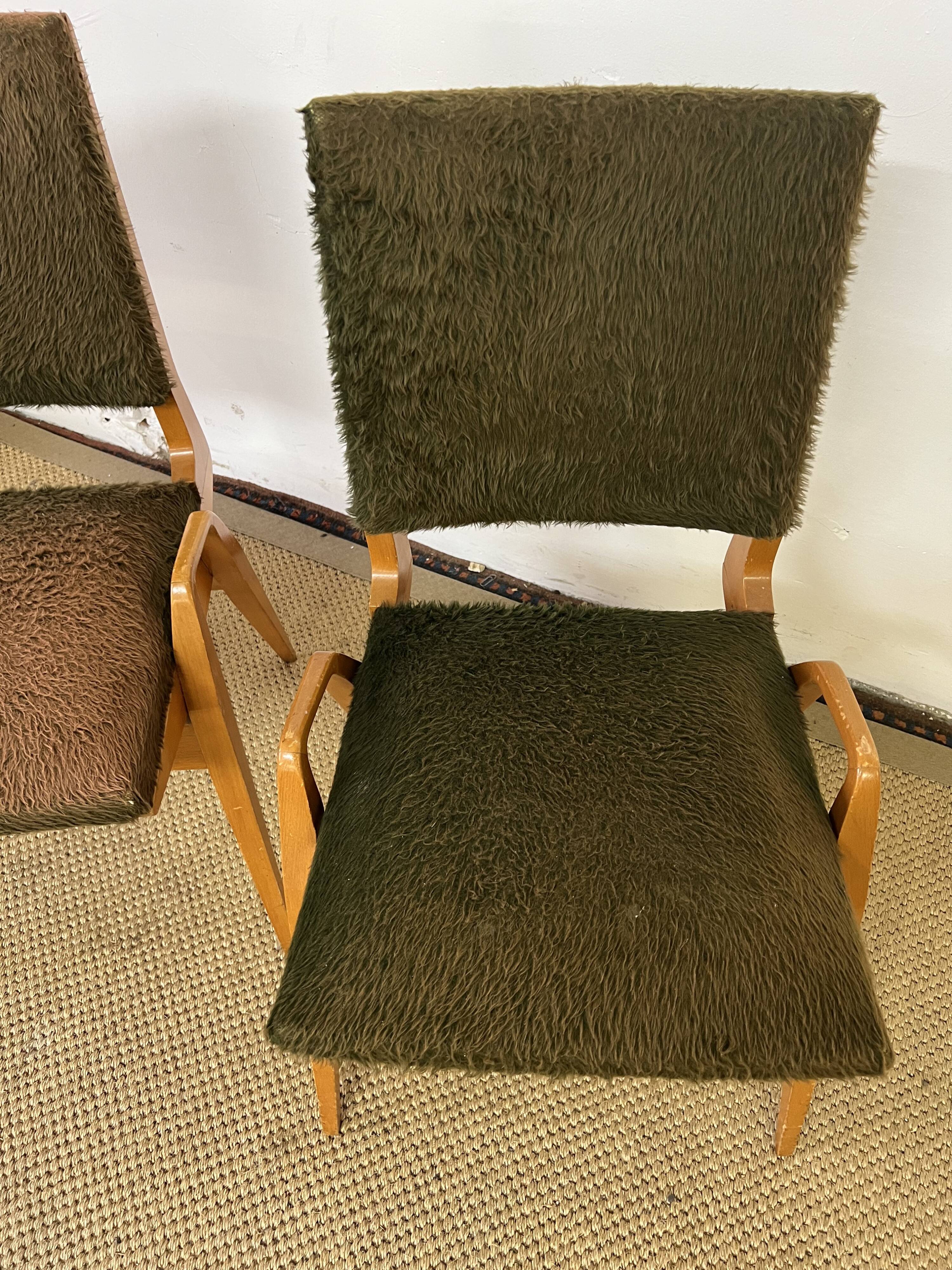 Paire de chaises vintage Maurice Pré des années 50