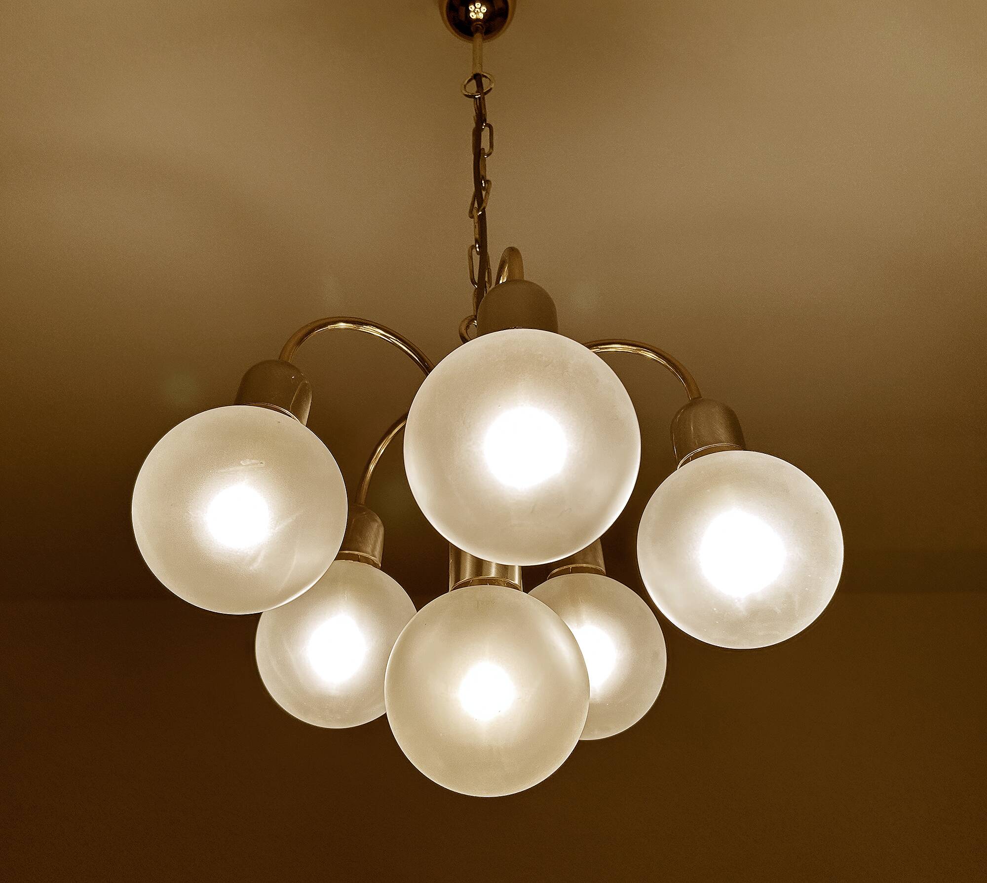 Vintage Cascade Pendant Light, 70s