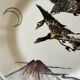 Service de table assiettes et plats Gien modèle grands oiseaux
