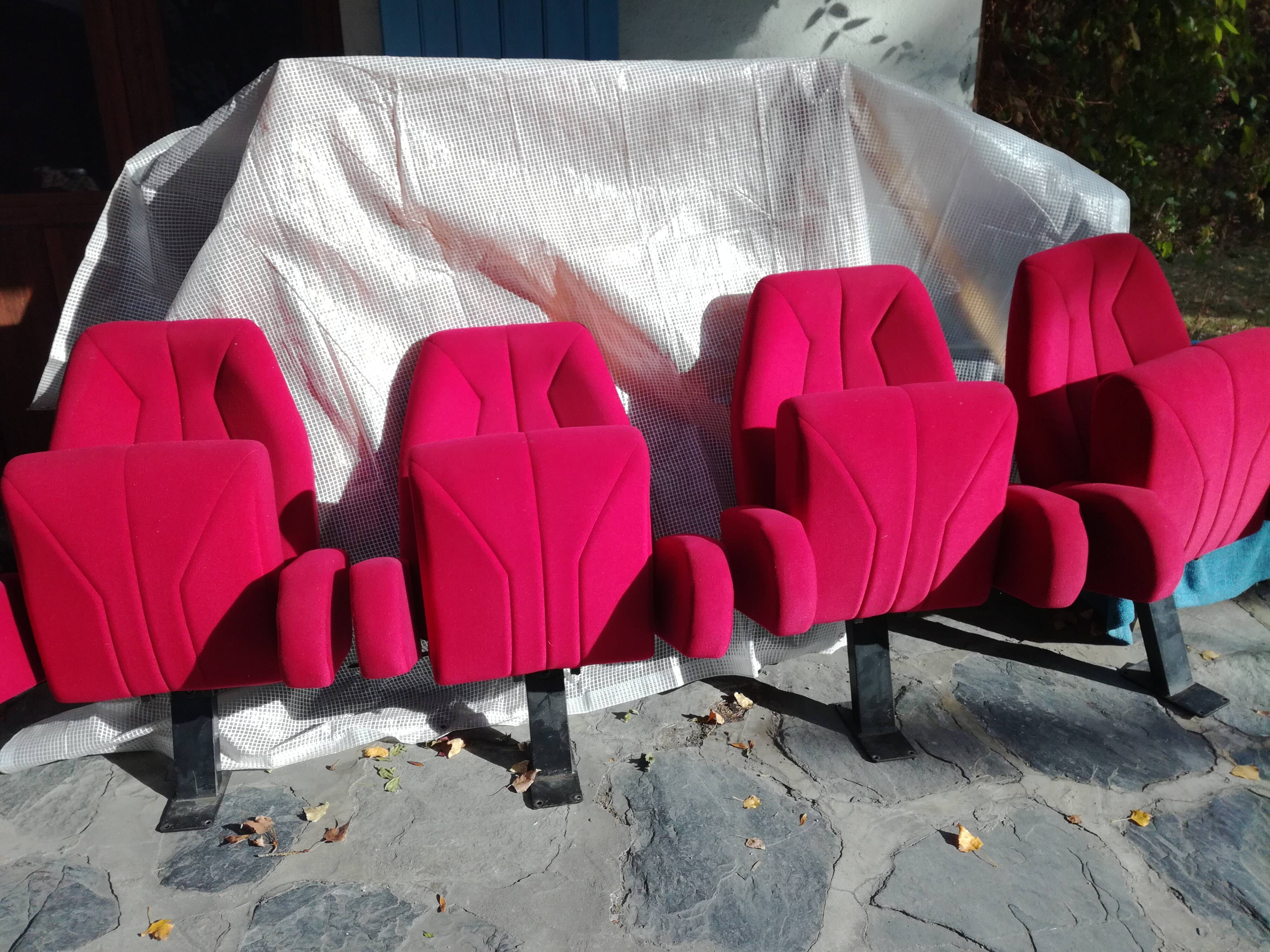 Set de 4 fauteuils de cinéma