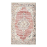 7x12 Vintage Dusty Rose Mid Century Moderin Turkish Vintage Rug,201x351 Cm