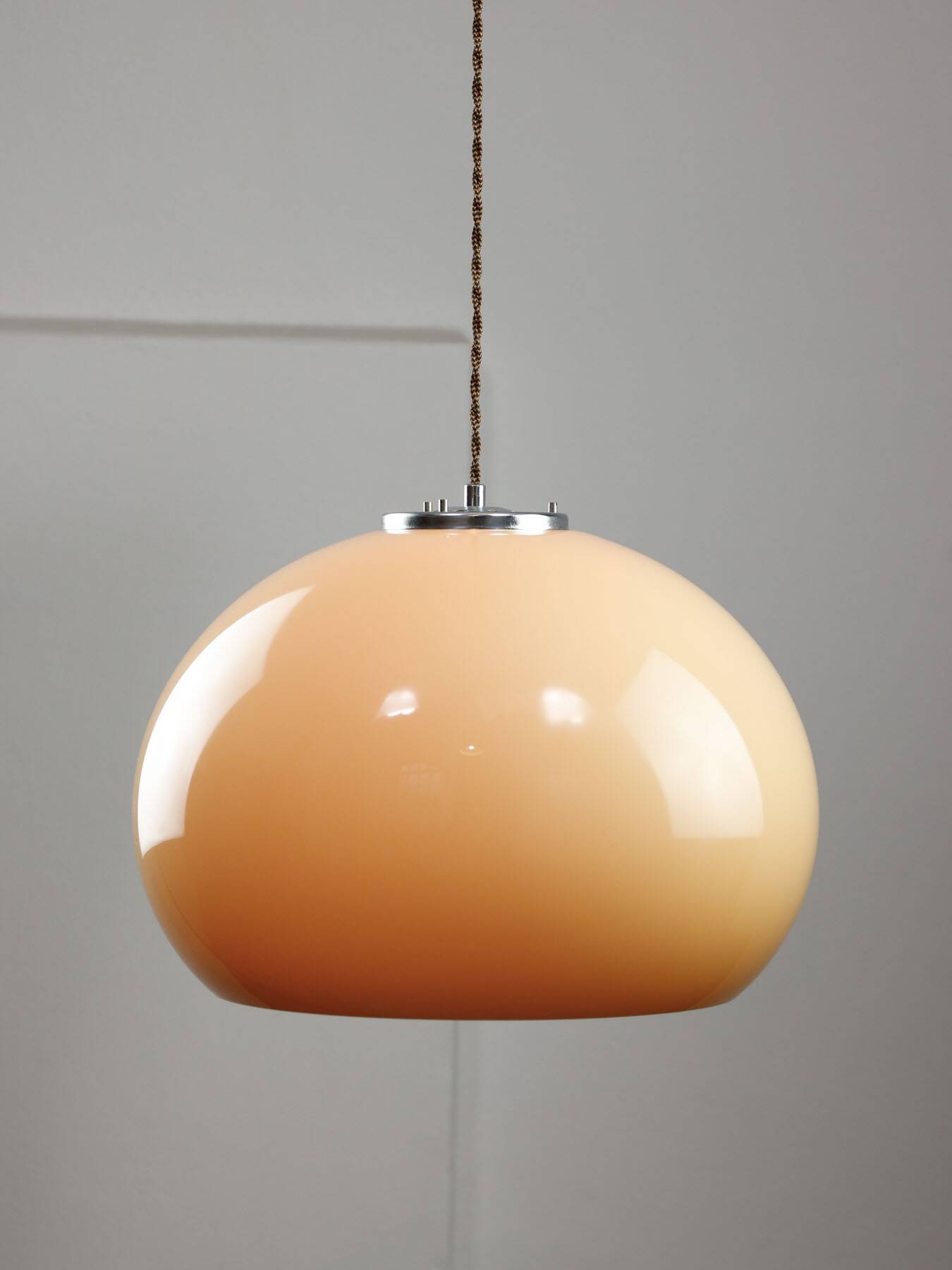 Space Age Brown Jolly Pendant Lamp from Guzzini, 1960s