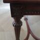 Coffee table - black marble top - Louis XIII style - H-shaped crossbar base