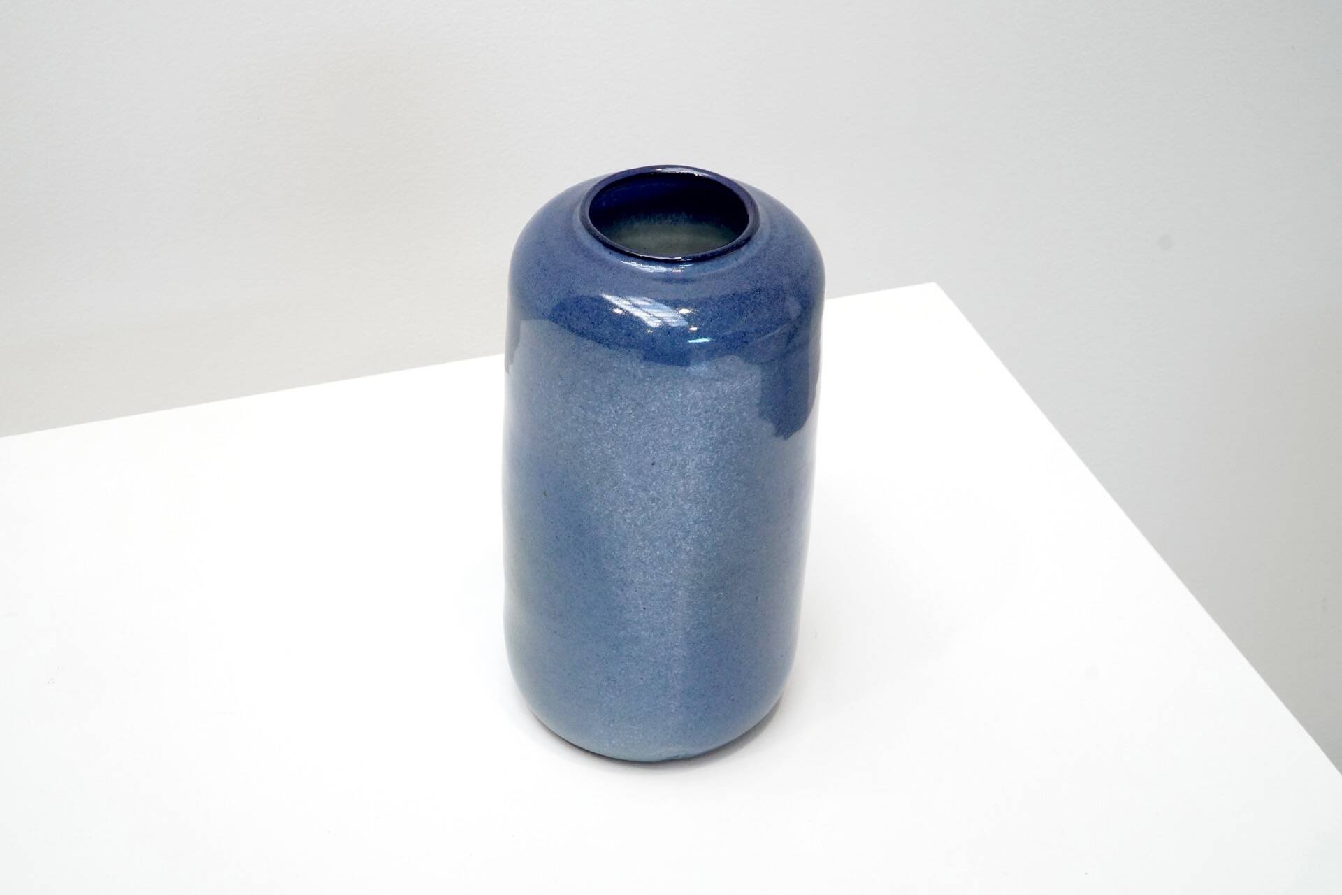 Rogier Vandeweghe, Blue-Glazed Cylindrical Vase for Amphora