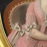 Important Pastel “The Girl with the Canary”, 19th century French school